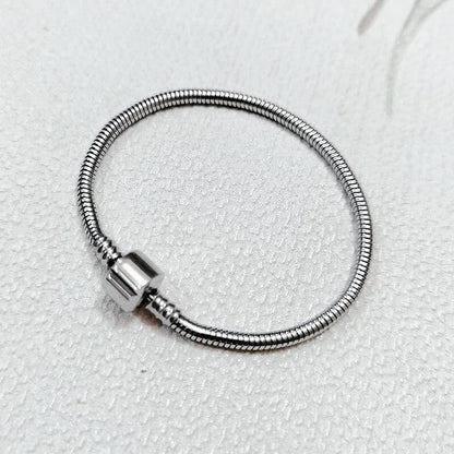 Waterproof Stainless Steel Unisex Snake Bone Bracelet