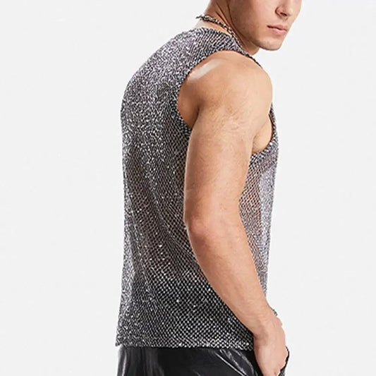 Men's Sexy Mesh Tank Top for Parties