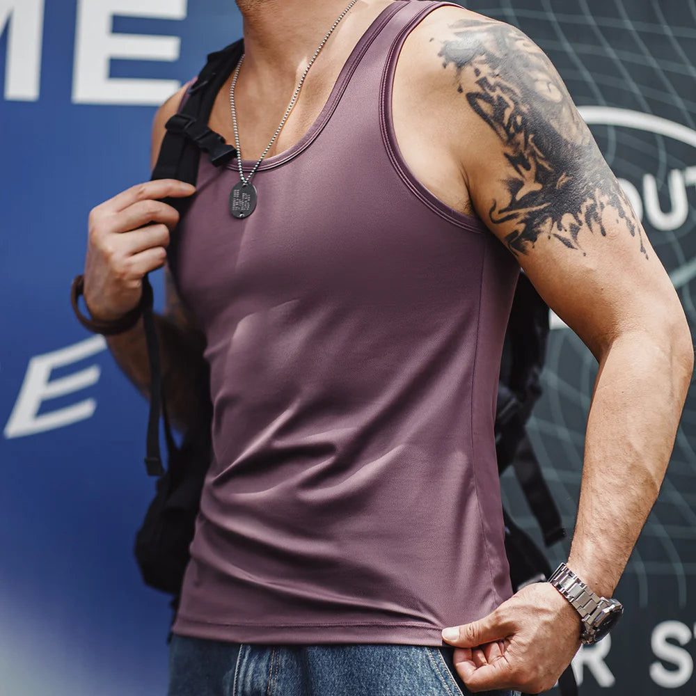 Breathable Men's Ribbed Tank Top - Summer Essential