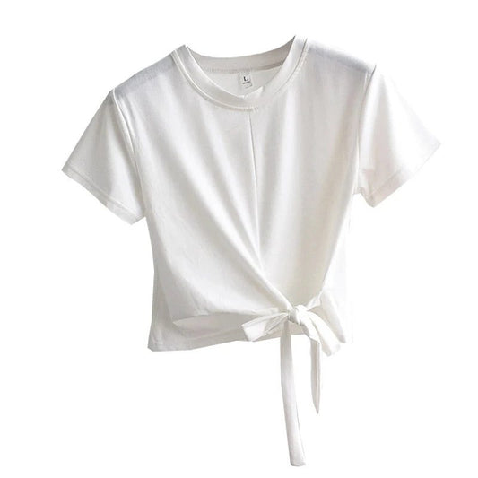 2024 Y2K Women's Cropped T-Shirt: Korean Style