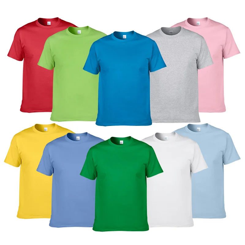 High Quality Men's Cotton Solid Color T-Shirt