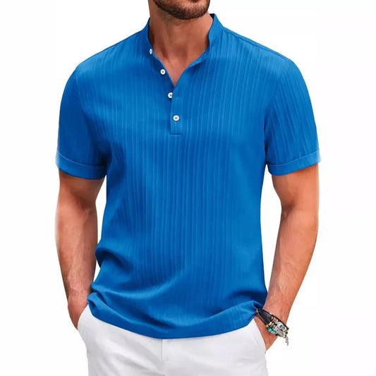 Men's Striped Linen Shirt for Summer