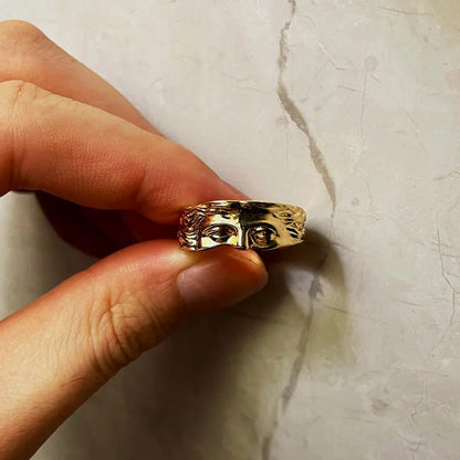 Vintage Greek Mythology Venus Half Face Ring
