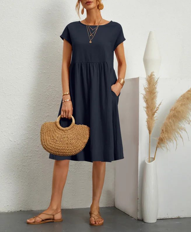 Chic Summer Cotton Linen Dresses for Women