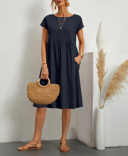 Chic Summer Cotton Linen Dresses for Women