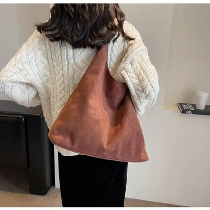 Vintage Suede Tote Bag for Women