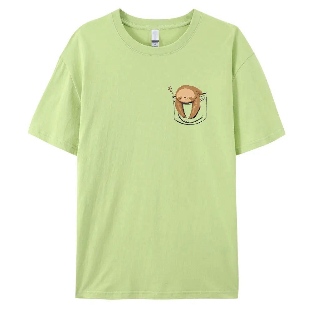 Men's Cotton Sloth Pocket Graphic T-Shirt