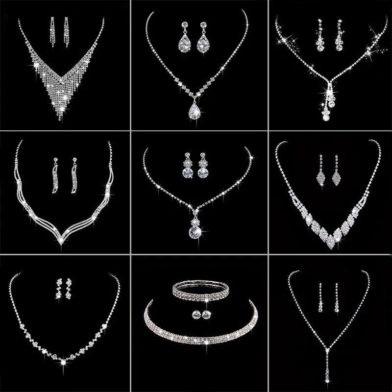 Elegant Crystal Bridal Jewelry Set for Weddings