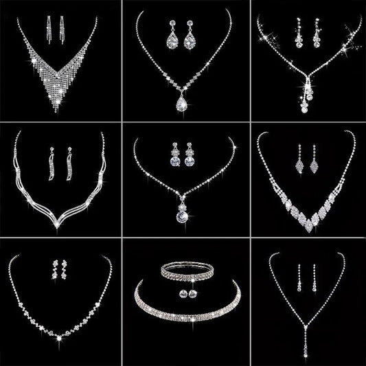 Elegant Crystal Bridal Jewelry Set for Weddings