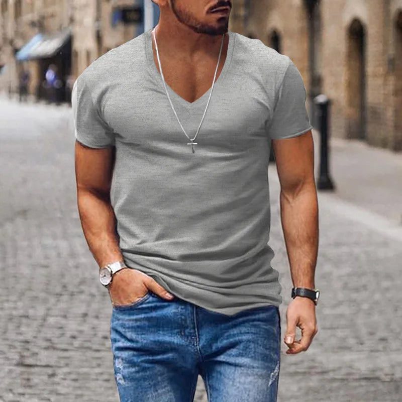 Men's V-Neck Quick-Dry Summer T-Shirt