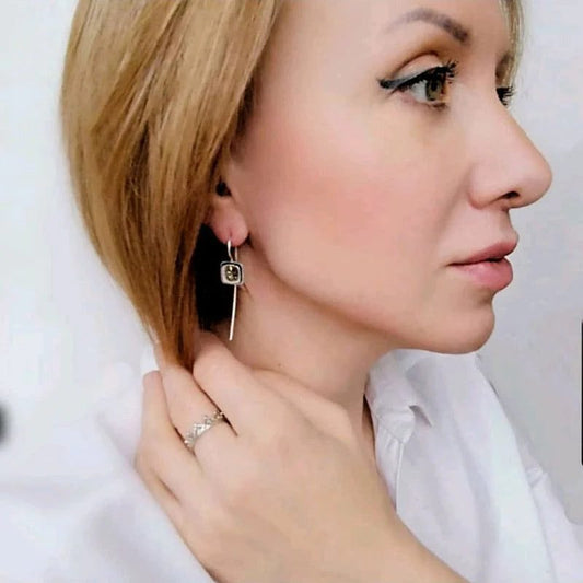 Elegant White Pearl Dangle Earrings for Women