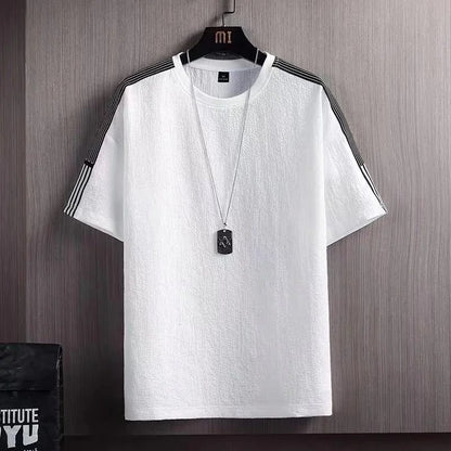 Men's Loose Fit Summer Linen Cotton T-Shirt