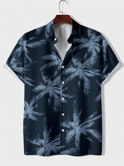 Men's 3D Printed Hawaiian Polo Shirt Summer
