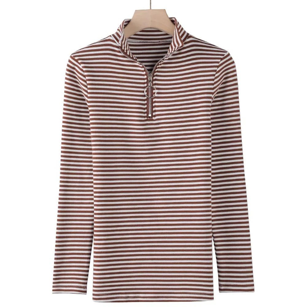 High-Quality Women's Striped Long Sleeve T-Shirt