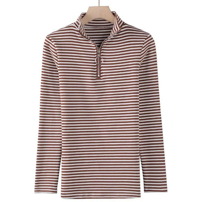High-Quality Women's Striped Long Sleeve T-Shirt