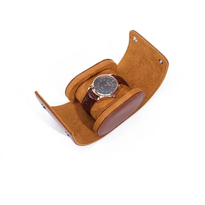 Luxury Leather Watch Roll Travel Case Pouch