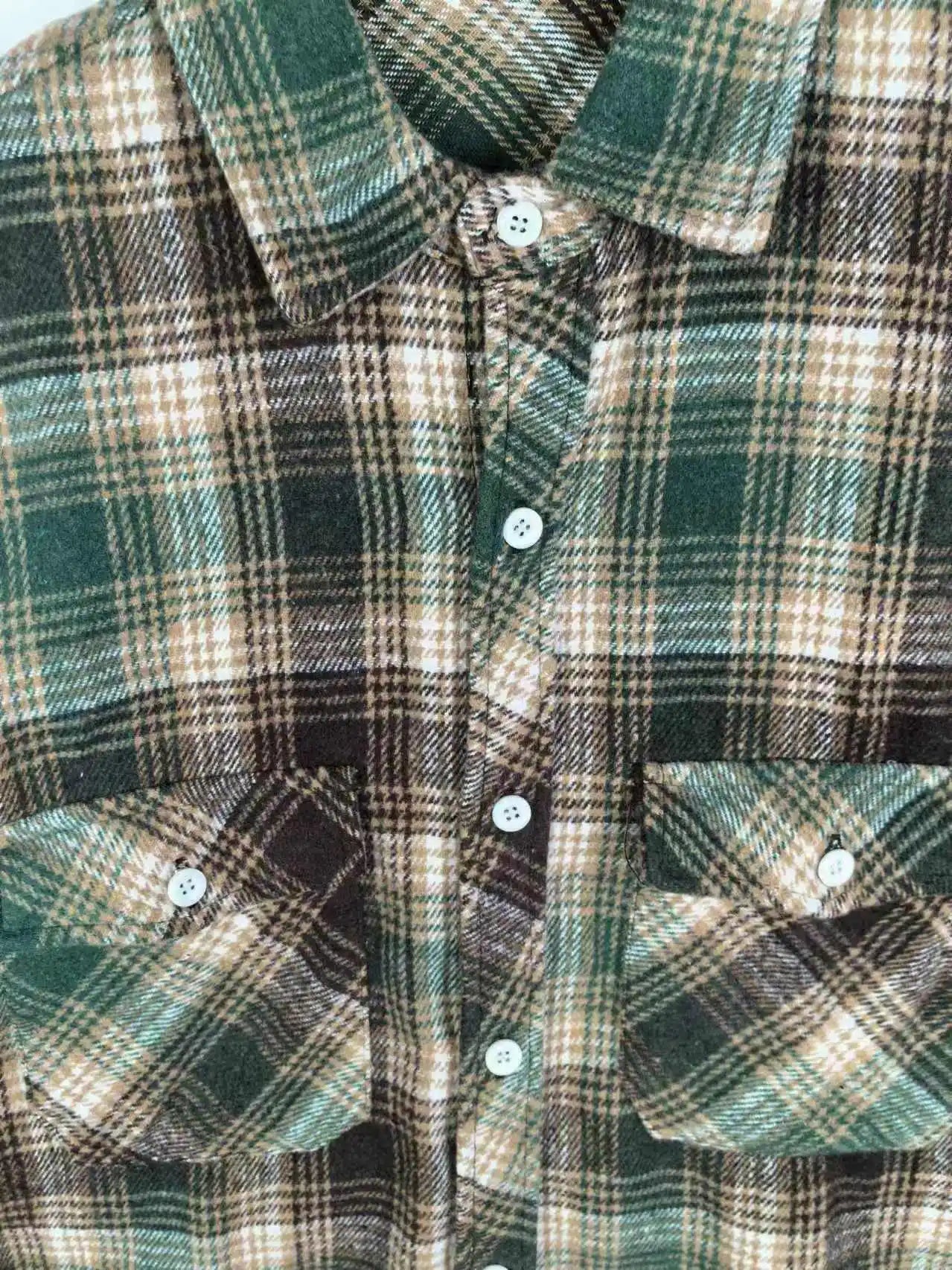Men's Autumn Plaid Flannel Shirt Casual