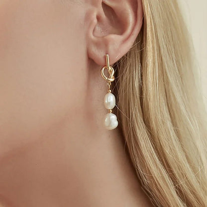 2024 Vintage Punk Baroque Pearl Drop Earrings
