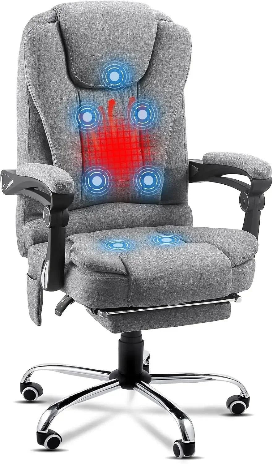 Ergonomic Reclining Office Chair with Heat