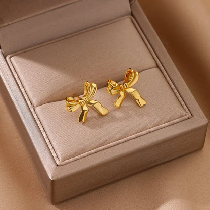 Waterproof Gold Starfish Heart Claw Earrings
