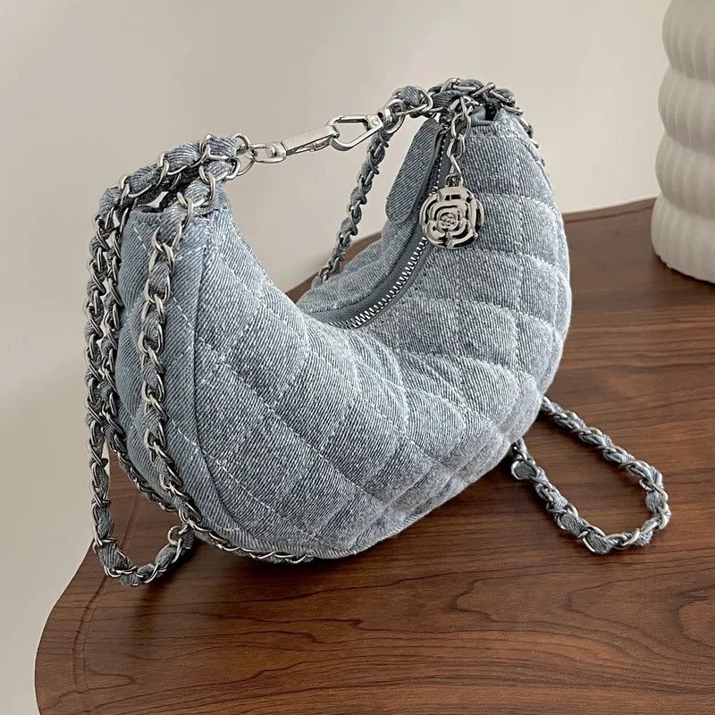 Chic Denim Crossbody Handbags for Women