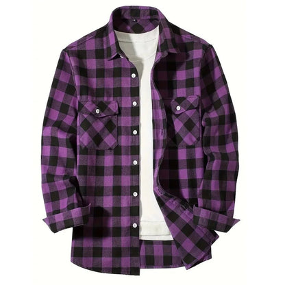 Classic Plaid Flannel Shirt for Men