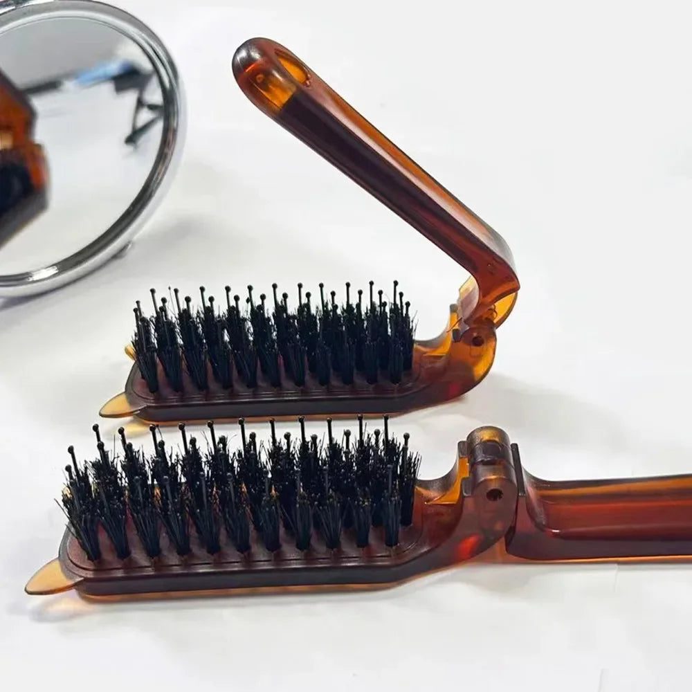 Portable Foldable Hair Comb and Scalp Brush