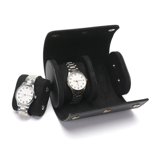 Classic Leather Watch Travel Case Organizer