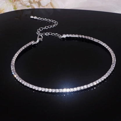 Luxury Silver Rhinestone Wedding Jewelry Set