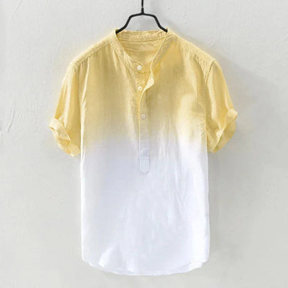 Men's Hawaiian Linen V-Neck Summer Shirt