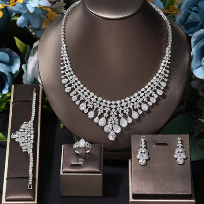 Luxury Wedding Jewelry Set: 4 Pieces