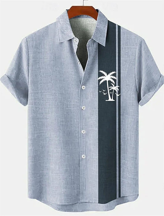 Men's Casual Short Sleeve Linen Shirt