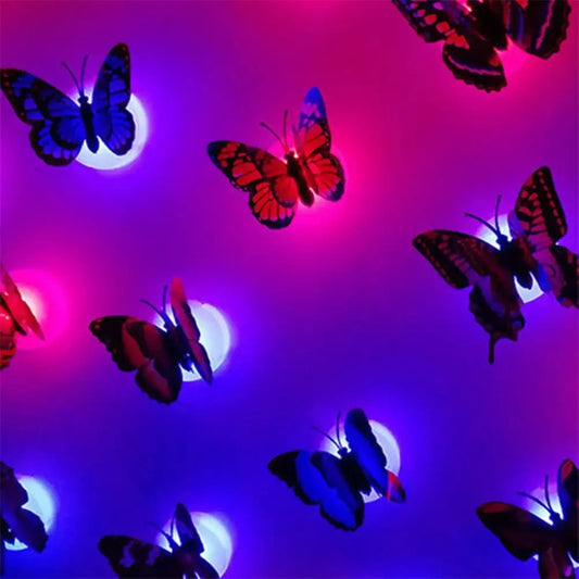 Colorful Double Layer Butterfly Wall Night Light