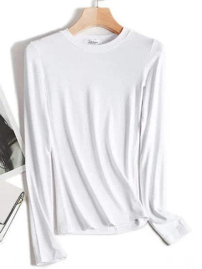Trendy Long Sleeve Cotton T-Shirts for Women