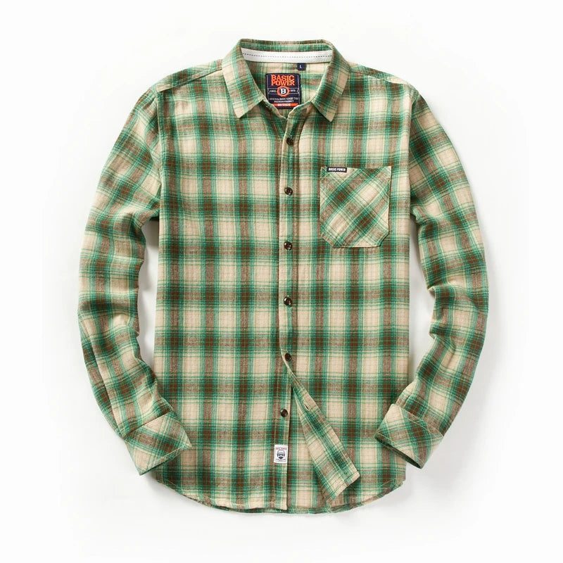2024 Men's Casual Plaid Flannel Shirt