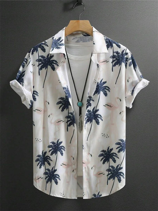 Men's Retro Hawaiian Shirt for Casual Style