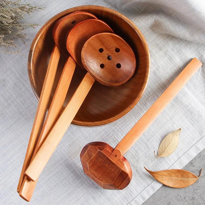 Eco-Friendly Slotted Bamboo Spoon for Cooking