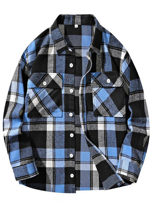 Plus Size Plaid Flannel Shirt for Men
