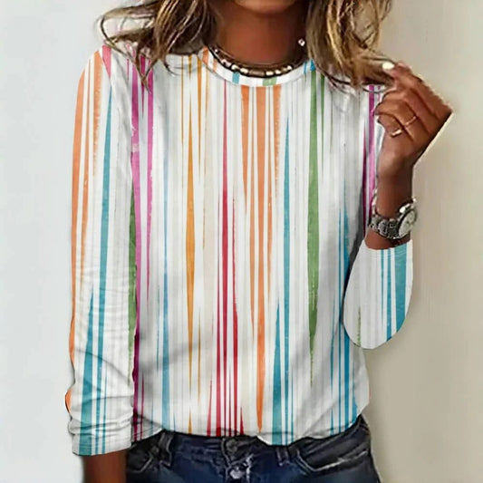 Classic Striped Long Sleeve Women's T-Shirt