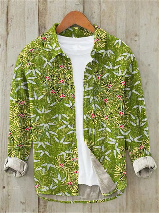 Men's Vintage Japanese Fish Linen Shirt