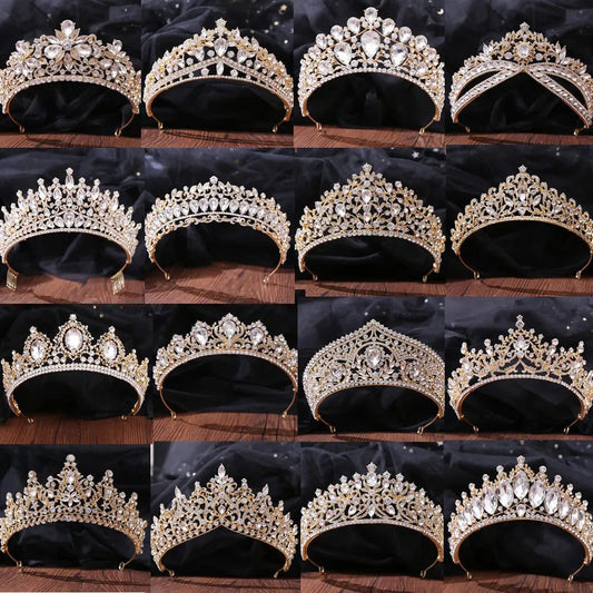 Luxury Crystal Tiara for Bridal Hair Jewelry