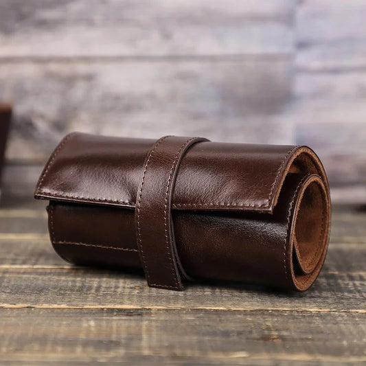 Luxury Leather Watch Travel Case Organizer
