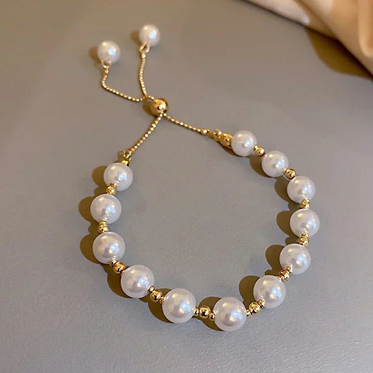 Luxury 925 Sterling Silver Pearl Knot Bracelet