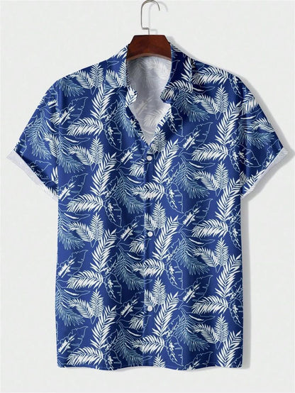 Men's 3D Printed Hawaiian Polo Shirt Summer