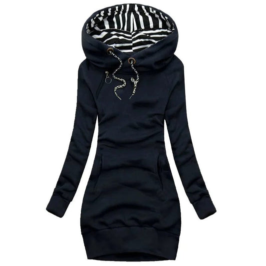 Women Long Sleeve Hoodie Sweater Dress
