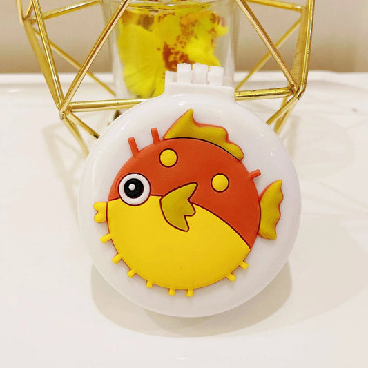 Portable Cartoon Folding Hair Brush with Mirror