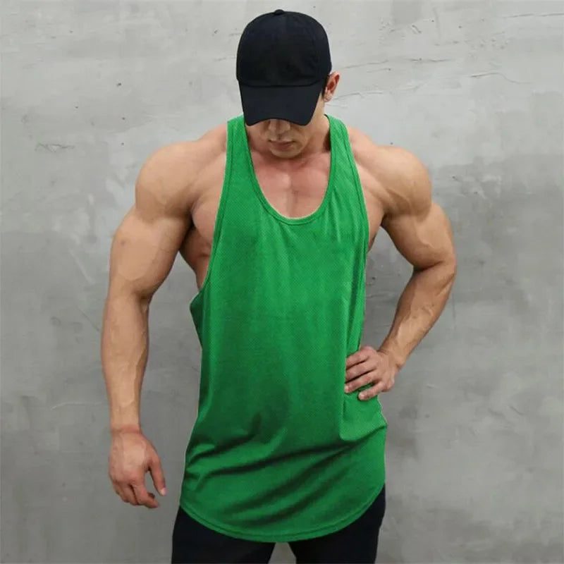 Men's Mesh Tank Top for Summer Fitness