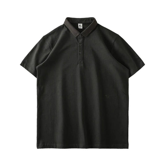 Heavyweight Cotton Short-Sleeve Polo Shirts for Men