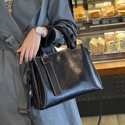 2024 Trendy Vintage Leather Tote Handbags