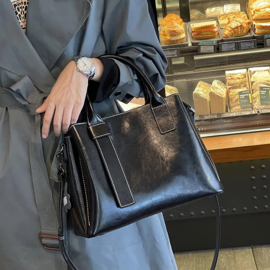 2024 Trendy Vintage Leather Tote Handbags